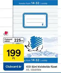 Tesco ICO Süni kisiskolás füzet ajánlat