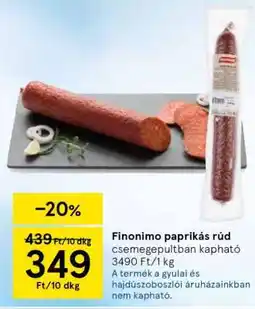 Tesco Finonimo paprikás rúd ajánlat