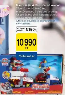 Tesco Mancs őrjárat tűzoltóautó készlet ajánlat