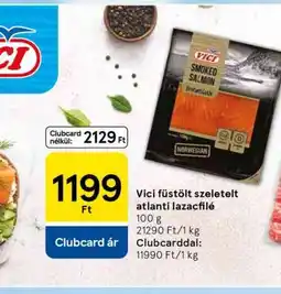 Tesco Vici füstölt szeletelt atlanti lazacfilé ajánlat