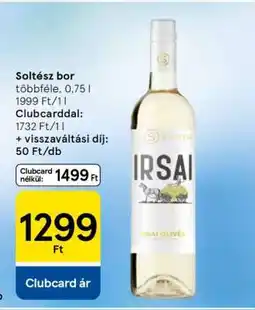 Tesco Soltész bor ajánlat