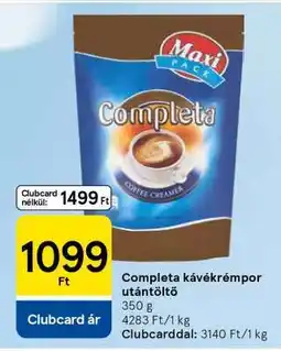 Tesco Completa kávékrémpor utántöltő ajánlat