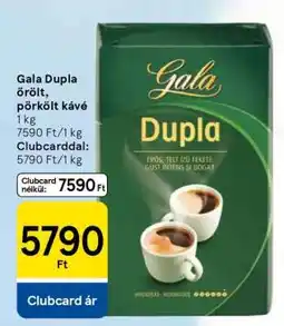 Tesco Gala Dupla őrölt, pörkölt kávé ajánlat