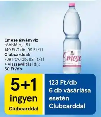 Tesco Emese ásványvíz ajánlat