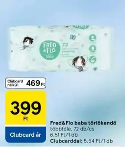 Tesco Fred&Flo baba törlőkendő ajánlat