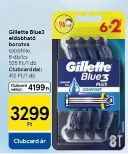 Tesco Gillette Blue3 eldobható borotva ajánlat