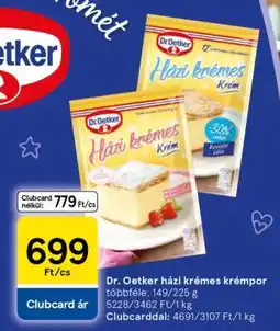 Tesco Dr. Oetker házi krémes krémpor ajánlat