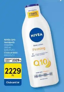 Tesco NIVEA Q10 testápoló ajánlat