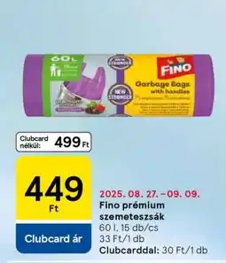 Tesco Fino prémium szemeteszsák ajánlat