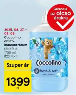 Tesco Coccolino Öblítő Koncentrátum ajánlat