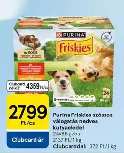 Tesco Purina Friskies szószos válogatás nedves kutyaeledel ajánlat