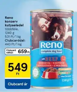 Tesco Reno konzerv kutyaeledel ajánlat