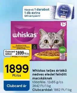 Tesco Whiskas teljes értékű nedves eledel felnőtt macskáknak ajánlat
