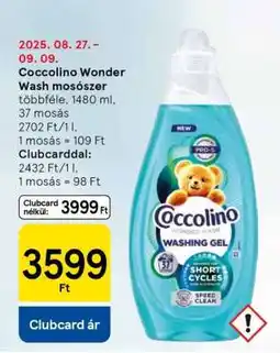 Tesco Coccolino Wonder Wash mosószer ajánlat