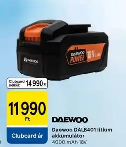Tesco Daewoo DALB401 lítium akkumulátor ajánlat