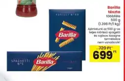 Interspar Barilla tészta ajánlat