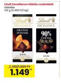Interspar Lindt Excellence táblás csokoládé ajánlat