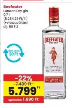 Interspar Beefeater London Dry gin ajánlat