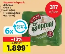 Interspar Soproni sörpack dobozos ajánlat