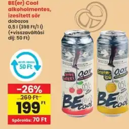 Interspar BE(er) Cool alkoholmentes, ízesített sör dobozos ajánlat