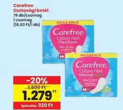 Interspar Carefree tisztasági betét ajánlat