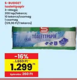 Interspar S-BUDGET toalettpapír ajánlat