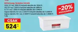Interspar Műanyag, fedeles tároló ajánlat