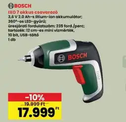 Interspar Bosch IXO 7 akkus csavarozó ajánlat