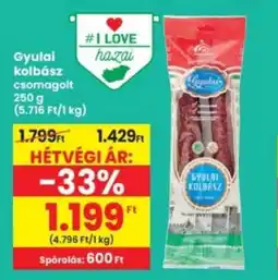 Interspar Gyulai kolbász ajánlat