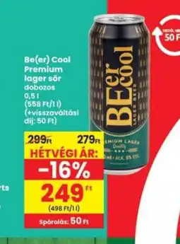 Interspar Be(er) Cool Premium lager sör ajánlat