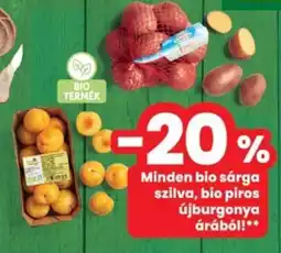 Interspar bio sárga szilva, bio piros újburgonya árából ajánlat