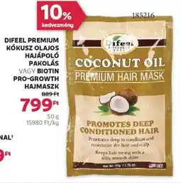 Rossmann Difeel Premium kókusz olajos hajápoló pakolás ajánlat