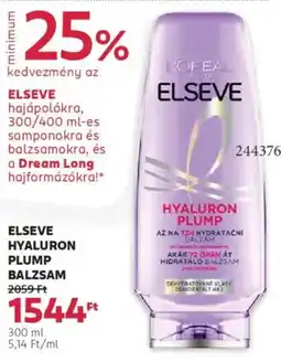 Rossmann Elseve Hyaluron plump balzsam ajánlat