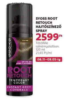 Rossmann Syoss Root retouch hajtőszínező ajánlat