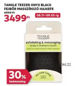 Rossmann Tangle Teezer Onyx Black fejbőr masszírozó hajkefe ajánlat