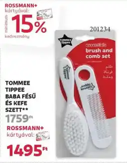 Rossmann Tommee Tippee baba fésű és kefe szett ajánlat