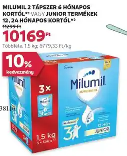 Rossmann Milumil 2 tápszer 6 hónapos kortól ajánlat
