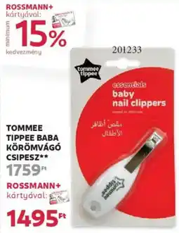 Rossmann Tommee Tippee baba körömvágó csipesz ajánlat