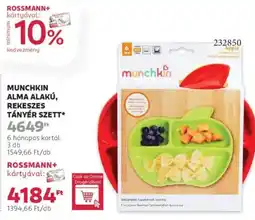 Rossmann Munchkin alma alakú, rekeszes tányér szett ajánlat
