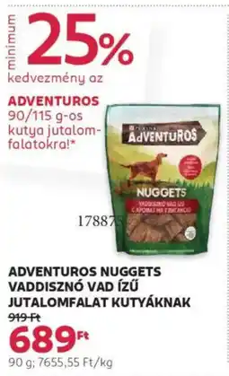 Rossmann Adventuros nuggets vaddisznó vad ízű jutalomfalat kutyáknak ajánlat