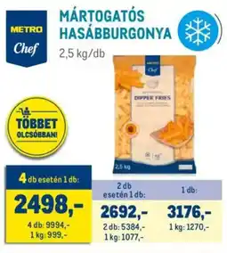 Metro Metro Chef Mártogatós hasábburgonya ajánlat