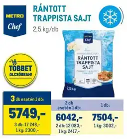 Metro Metro Chef Rántott trappista sajt ajánlat