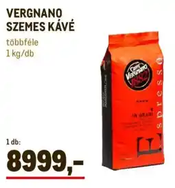 Metro Vergnano szemes kávé ajánlat