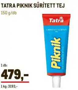 Metro Tatra Piknik sűrített tej ajánlat