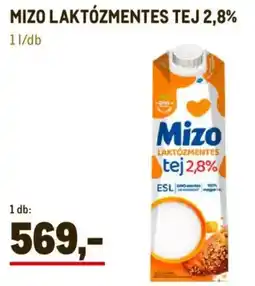Metro Mizo laktózmentes tej 2,8% ajánlat