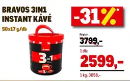 Metro Bravos 3in1 instant kávé ajánlat