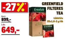 Metro Greenfield filteres tea ajánlat