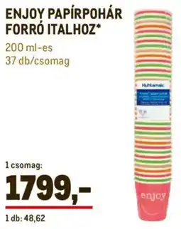 Metro Enjoy papírpohár forró italhoz ajánlat