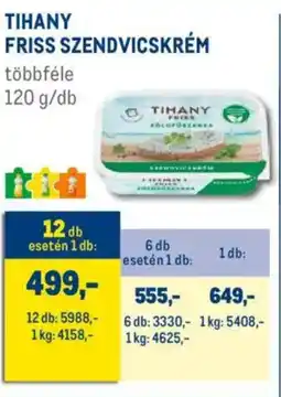 Metro Tihany friss szendvicskrém ajánlat