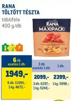 Metro Rana töltött tészta ajánlat